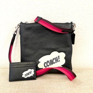 Rare Coach x Marvel Jes Slim Bubble Avengers Crossbody & Matching Card Wallet